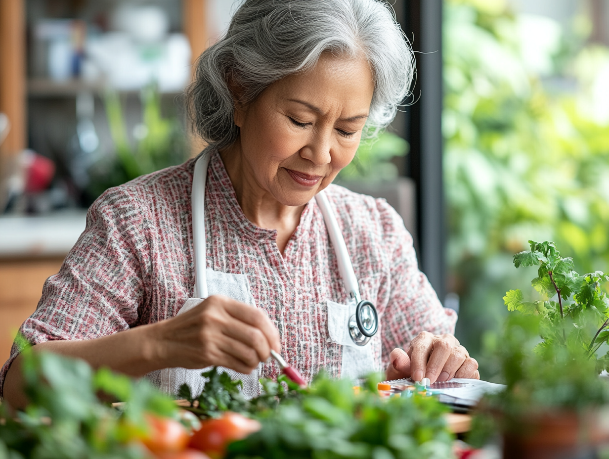 Щастливи възрастни хора се наслаждават на здравословна храна